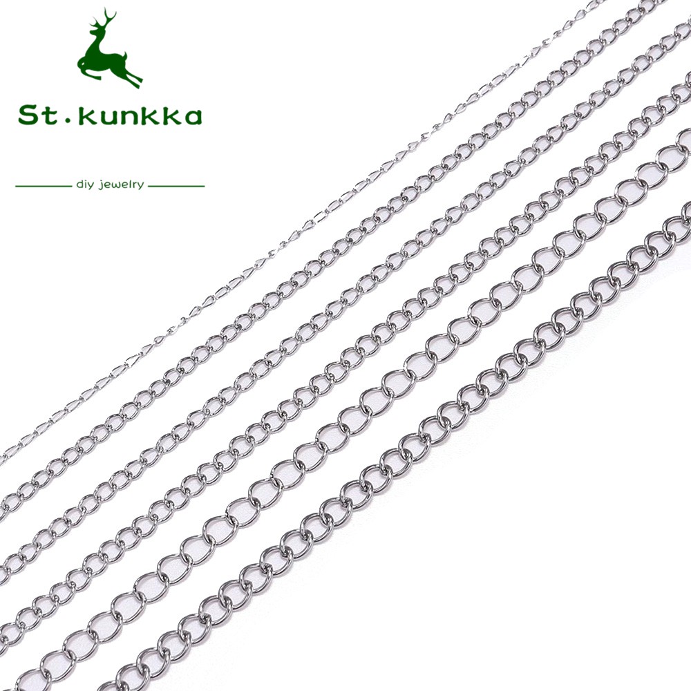 Dây Chuyền Thép Không Gỉ Số Lượng Lớn (1.2/2.2/2.4/3.0/4.0mm) - Cuộn 2M/5M, Phụ Kiện Trang Sức