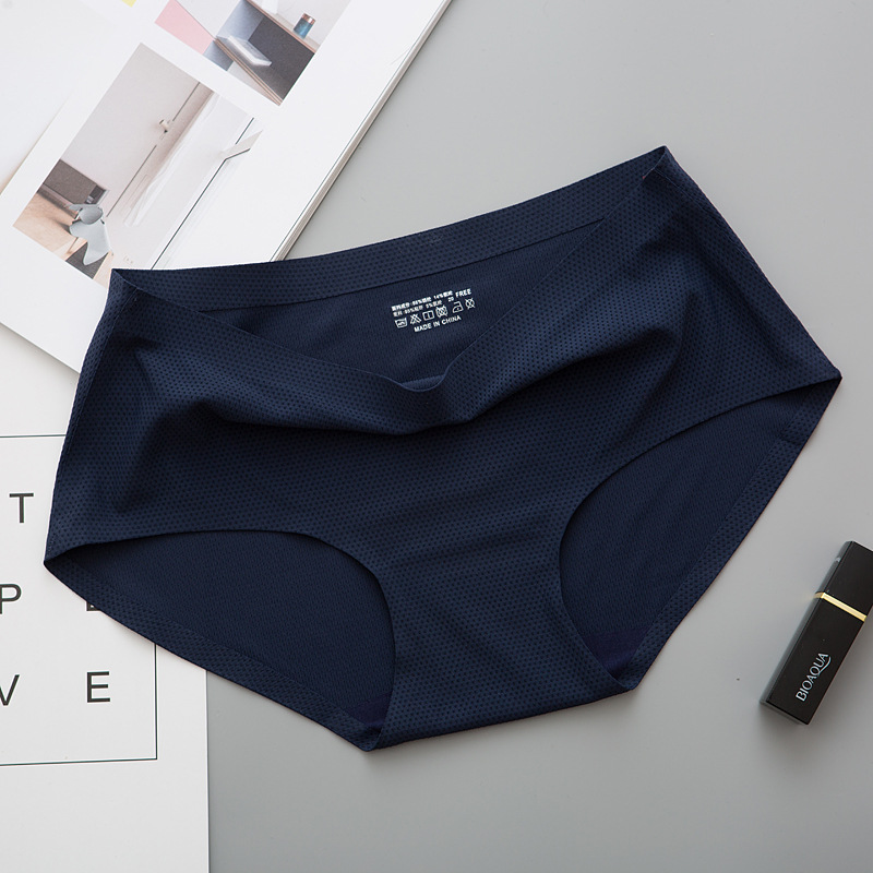 [Mới] 40-100KG Phụ nữ Quần lót liền mạch thoáng khí Đồ lót giữa Rise Briefs Ice Silk Mát nhanh Khô cộng với Kích cỡ Đồ lót | BigBuy360 - bigbuy360.vn