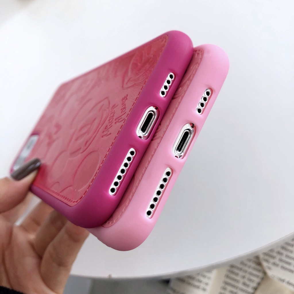 Ốp điện thoại mềm hoa văn da hoạt hình Mickey chống sốc cho iPhone 11 Pro XR/XS/X 7 8 Plus