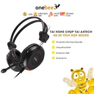 [Mã ELHACE giảm 4% đơn 300K] Tai Nghe Chụp Tai A4tech Over-Ear HS-30 Tích Hợp Micro Chống Ồn Tốt(Đen)