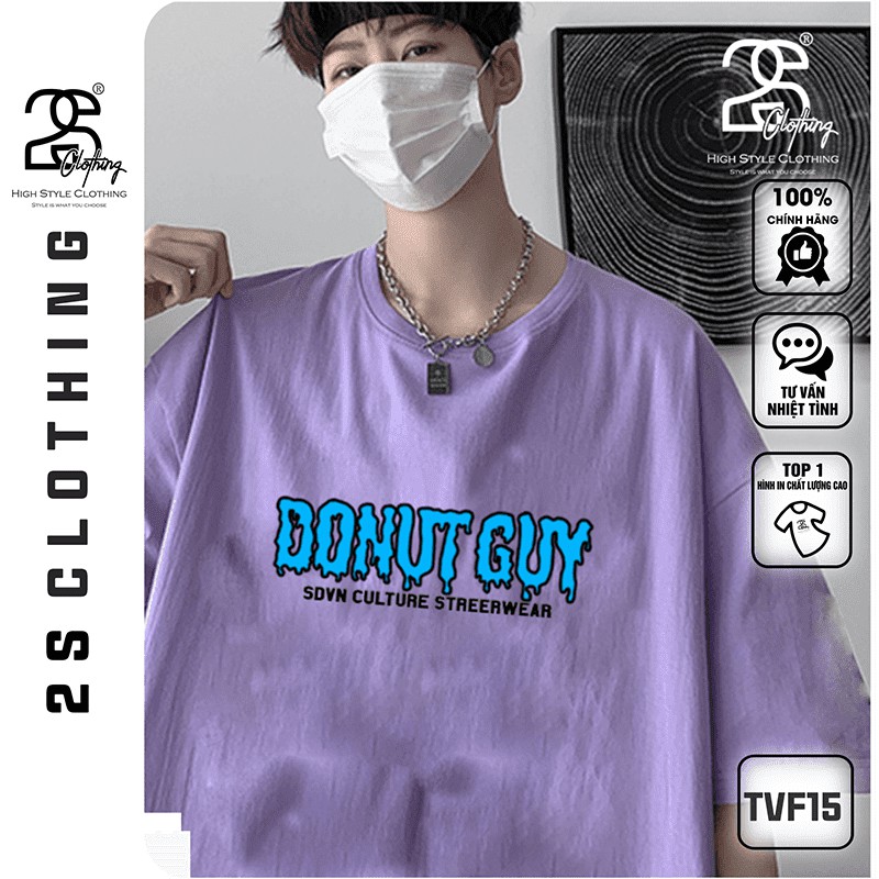 Áo Thun Nam Chất Đẹp DONUT GUY 2s Clothing Áo Phông Unisex Nam Nữ Cotton Oversize Form Rộng Giá Rẻ In Hình TVF15 | BigBuy360 - bigbuy360.vn