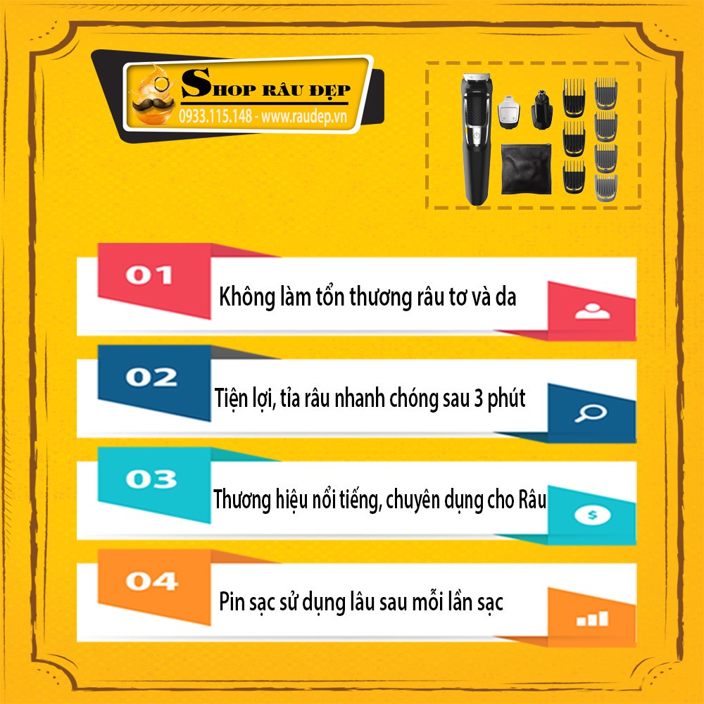 Tông Đơ Philips Norelco Multigroom 3000 MG3750 - Tông đơ đa năng