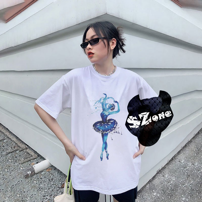 Áo Phông Nữ Cotton 100% In Hình 3D Cao Cấp Phong Cách - Áo Thun Gildan Nam Nữ Unisex Ngắn Tay Chất Mát Mùa Hè Szone PF33
