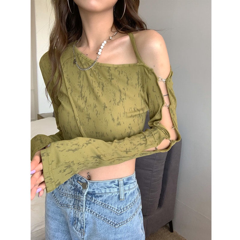 Áo Thun Tay Dài Hở Vai Thời Trang Mùa Hè Hàng Mới Dành Cho Nữ