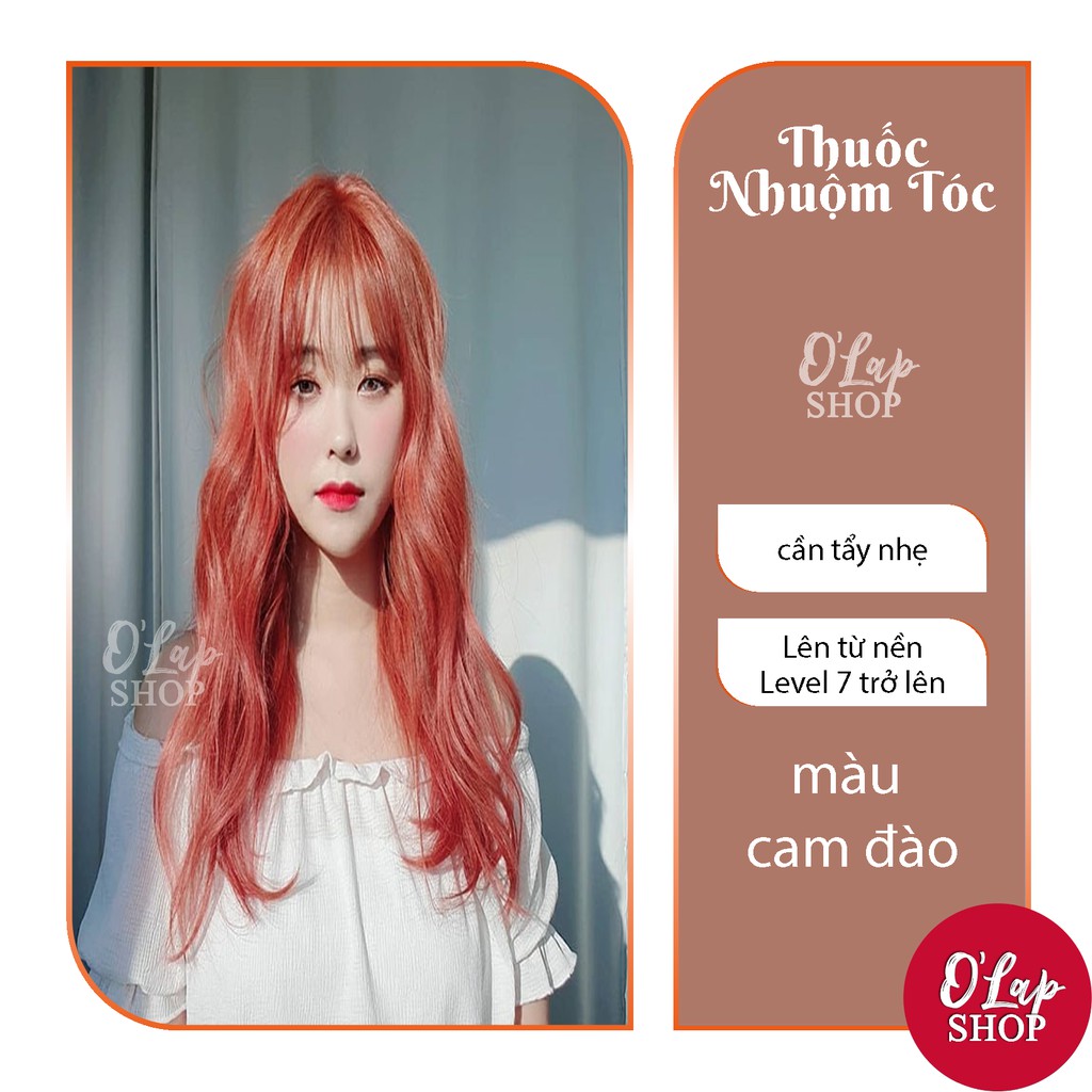 Thuốc nhuộm tóc màu CAM ĐÀO- ORANGE PEACH phục hồi có tẩy