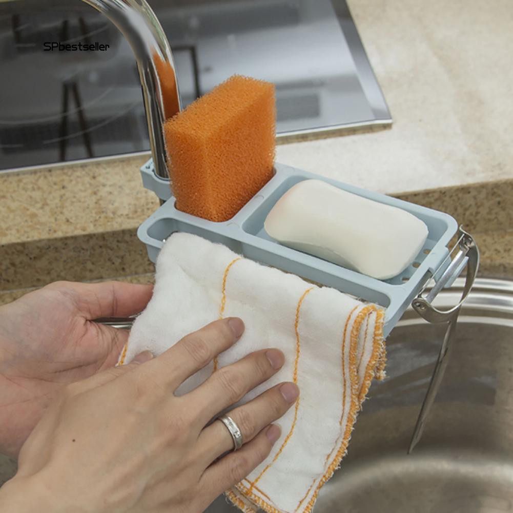 Khay để xà phòng gắn vòi bồn rửa tiện lợi