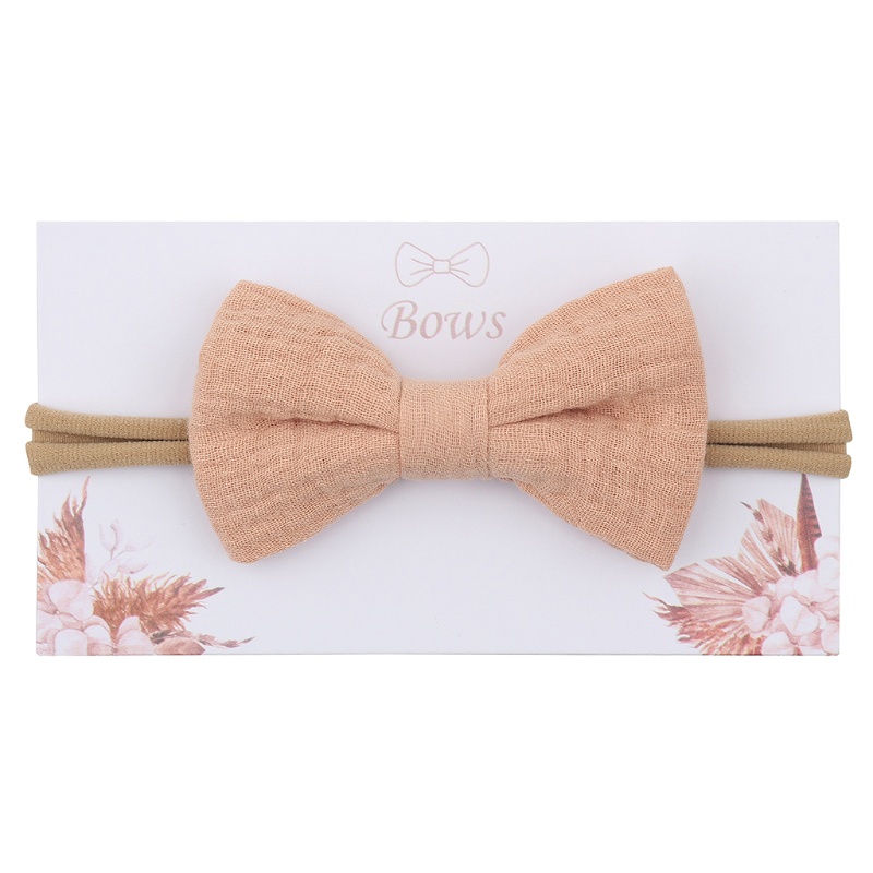 Băng Đô Cotton Mềm Màu Trơn Thắt Nơ Xinh Xắn Cho Bé Gái Sơ Sinh