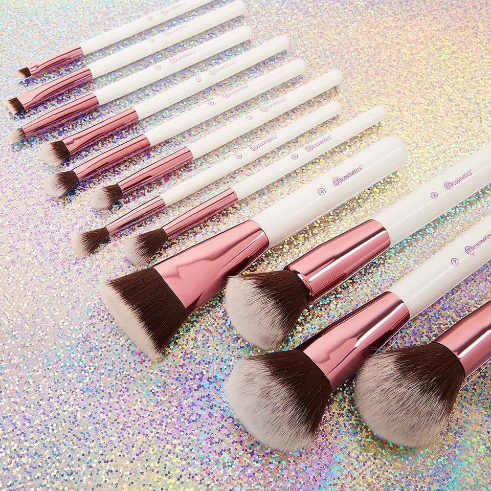 ‼️BỘ CỌ 12 CÂY BH COSMETICS CRYSTAL QUAZT 12 PIECE BRUSH SET WITH COSMETIC CASE