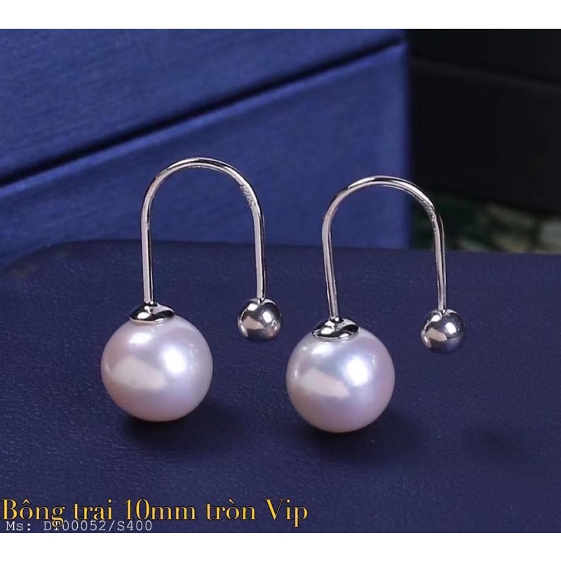 bông tai Trai thật tròn vo 10 ly