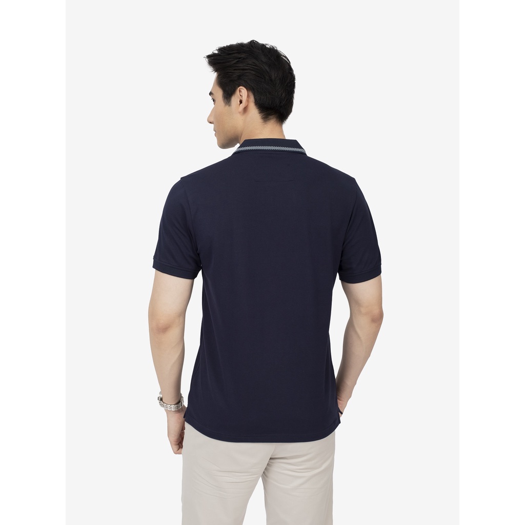 Áo thun polo nam ARISTINO APS032S2 phông localbrand có cổ bẻ form Regular fit màu xanh tím than vải Cotton cao cấp