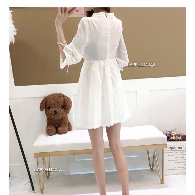 Đầm trắng dự tiệc ren thêu | BigBuy360 - bigbuy360.vn