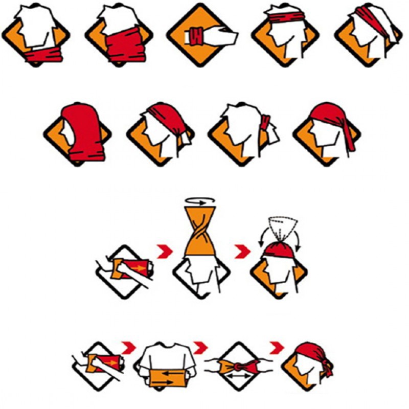 Khăn phượt khăn đa năng đầu lâu cướp biển zombie tùy chọn - Hóa trang Halloween