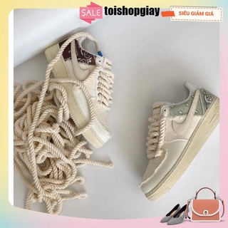 Giày AF1, Giày af1 Cavans Dây Thừng NAM NỮ , af1 Thổ Cẩm full bill box