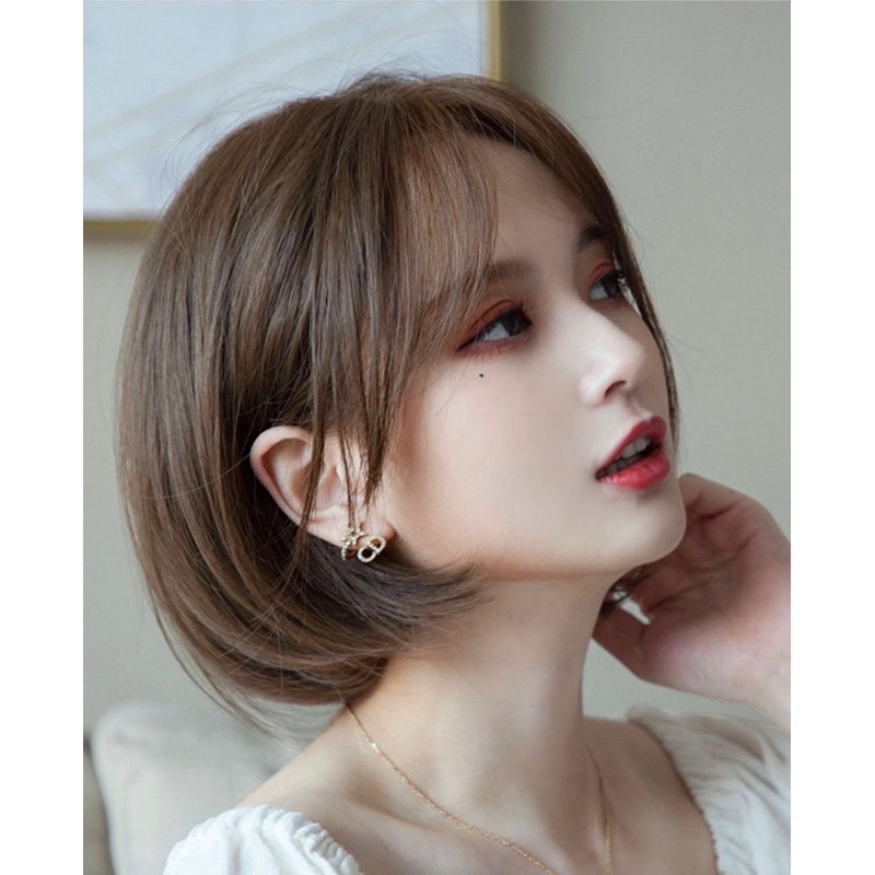 tóc giả cúp hất ❤️ freeship 50k❤️ tóc giả nữ+ lưới chùm tóc