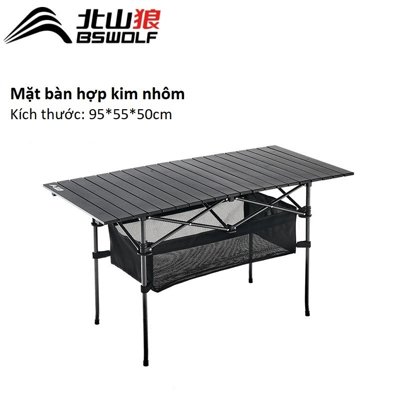 Bàn xếp dã ngoại BSW YZ014 kích thước: 95*55*50cm