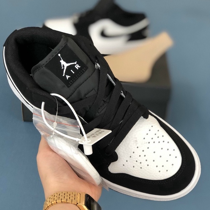 Giày Jordan Cổ thấp, jd1 low Panda đen trắng chuẩn | BigBuy360 - bigbuy360.vn