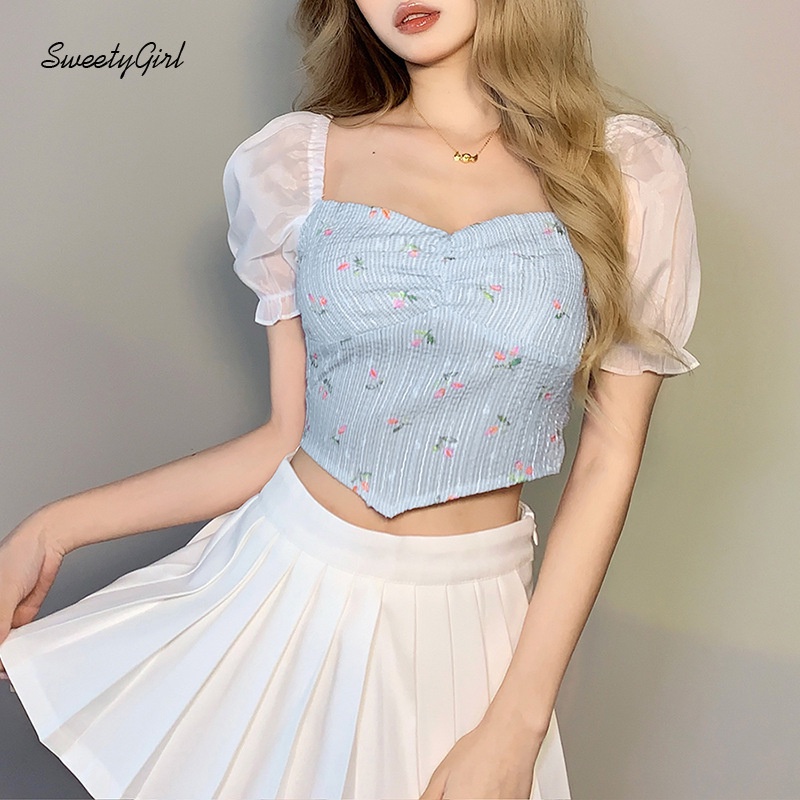 Áo Thun Ngắn Tay Cổ Vuông Hở Rốn Thời Trang Quyến Rũ Dành Cho Nữ 2022