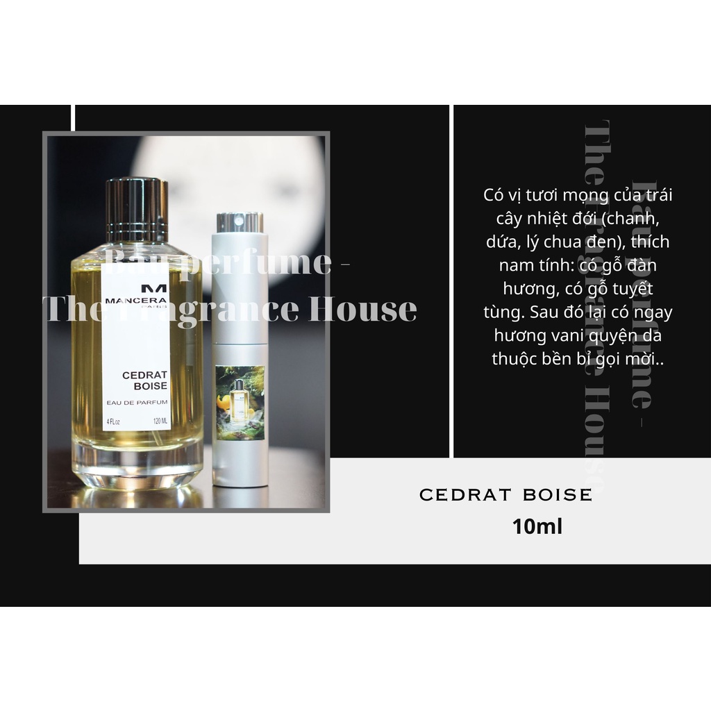 mẫu thử mancera cedrat boise 10ml