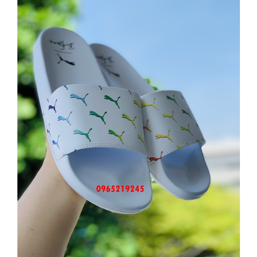 ♥️ Freeship+Ảnh Thật ♥️ dép PUMA, dep puma,dép quai ngang nam nữ, dép quai ngang thể thao nam nữ 𝙋𝙐𝙈𝘼 màu trắng