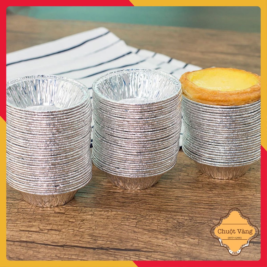 Set 250 đế làm bánh tart trứng hình tròn sử dụng một lần