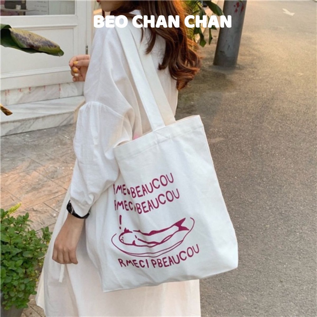 TÚI TOTE VẢI TÚI VẢI VINTAGE BẢN TO TÚI VẢI ĐEO VAI LẠ MẮT