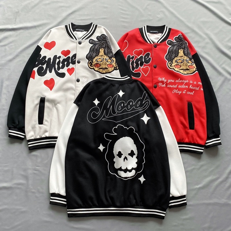 Áo khoác bomber nam nữ in hình unisex full 2 mặt