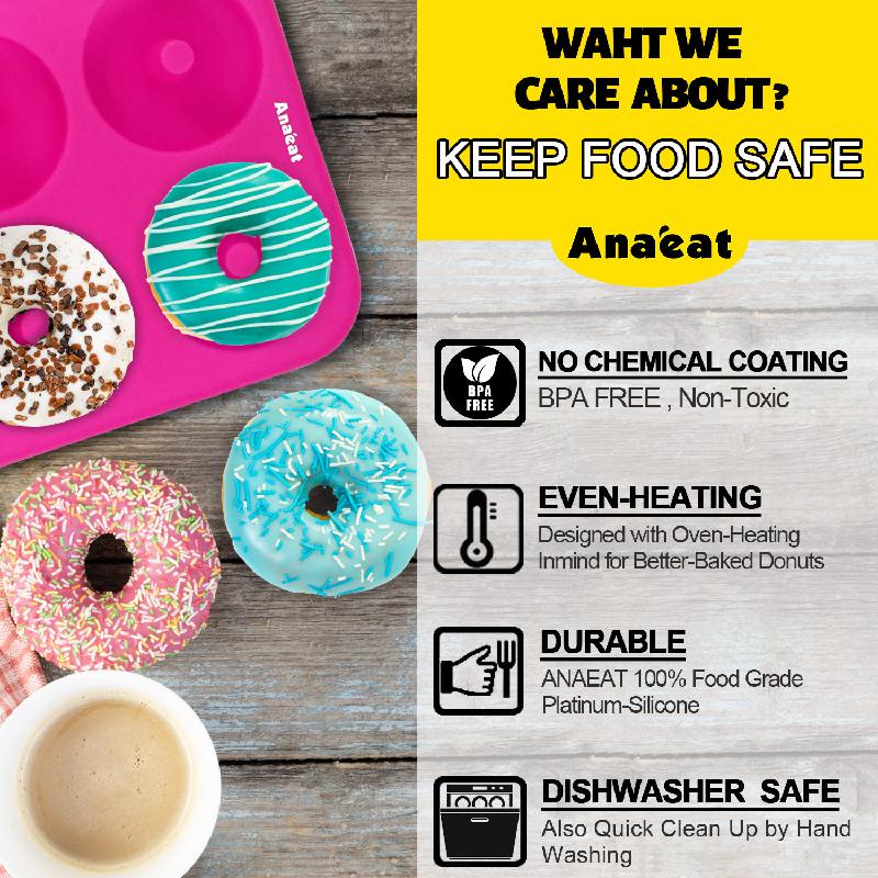 Khuôn ANAEAT bằng silicon chống dính làm bánh hình vòng