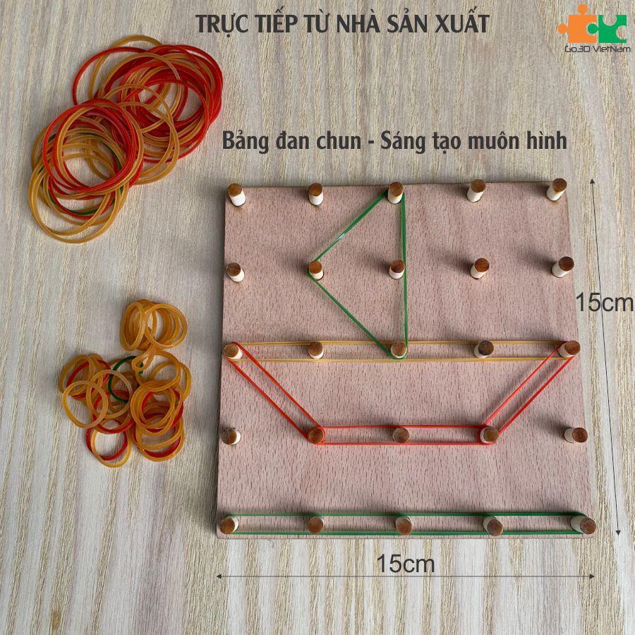 Bảng đan chun sáng tạo muôn hình(1 bảng +50 chun màu các cỡ khác nhau)