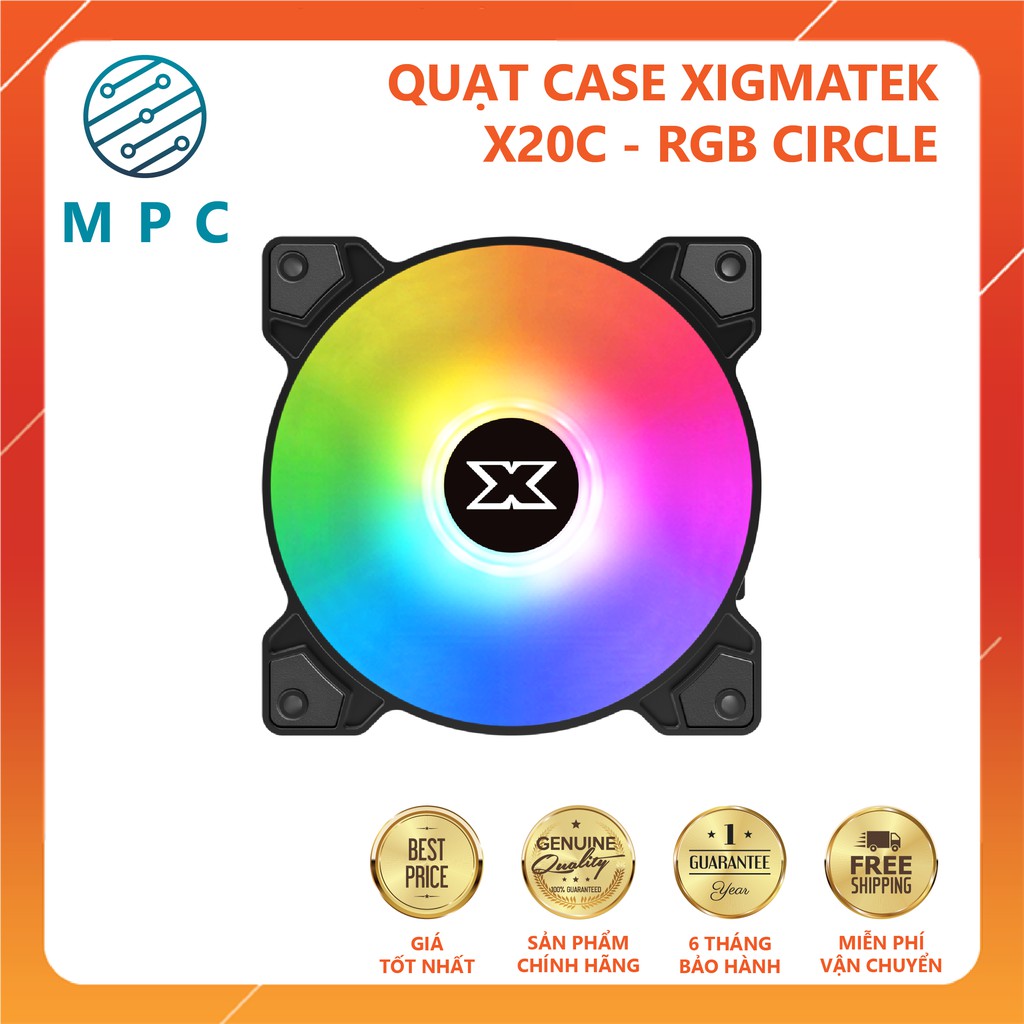 Quạt Case XIGMATEK X20C - RGB CIRCLE - Chính hãng Mai Hoàng - Bảo hành 6 tháng