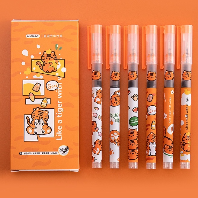 Bút mực gel ngòi 0.5mm in họa tiết hoạt hình dễ thương tiện dụng