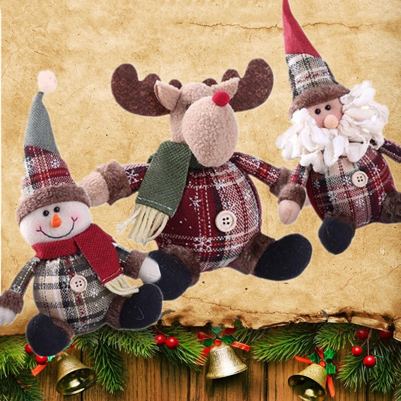 Christmas Gift Xmas Tree Hanging Pendant Snowman Doll Ornament Home Table Decor
