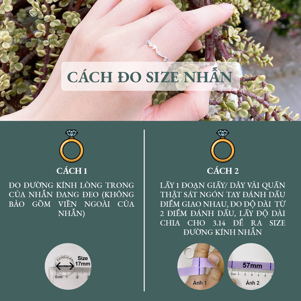 Nhẫn bạc nữ TLEE sóng nạm đá mini xinh xắn NCJ A0175