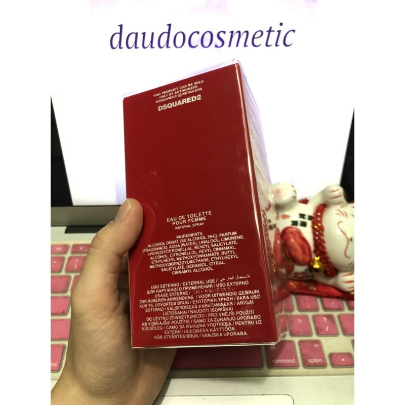 [ fullsize ] Nước hoa nữ DSQUARED2 Red Wood Pour Femme EDT 100ml