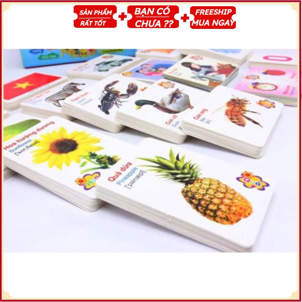 ⛔GIADUNGHANOI39⛔ Thẻ học thông minh Flash Card 16 chủ đề (LOẠI NHỎ - 416 THẺ)