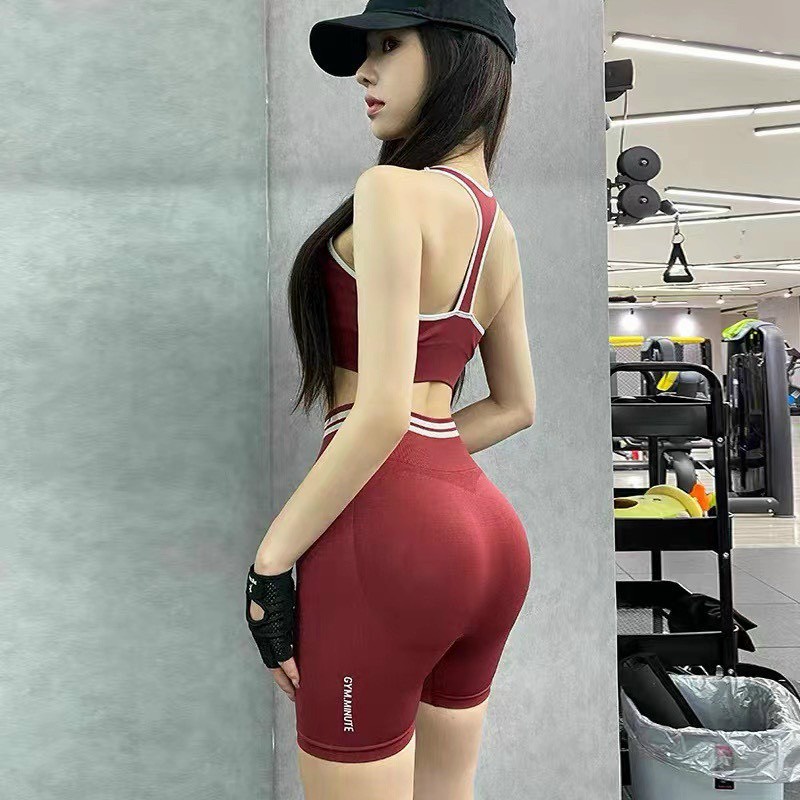 Bộ tập gym yoga nữ cao cấp Midori chất dệt kim co dãn 4 chiều thoáng mát thấm hút mồ hơi tốt