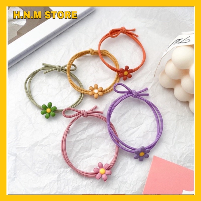 Dây cột tóc hình hoa cúc nhỏ dễ thương H.N.M STORE