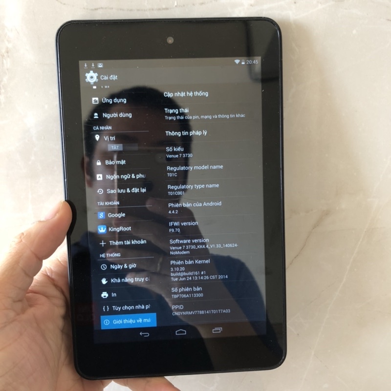 Máy tính bảng Dell Venue 7 màn 7 inch ram 2Gb+16Gb- tặng bao da