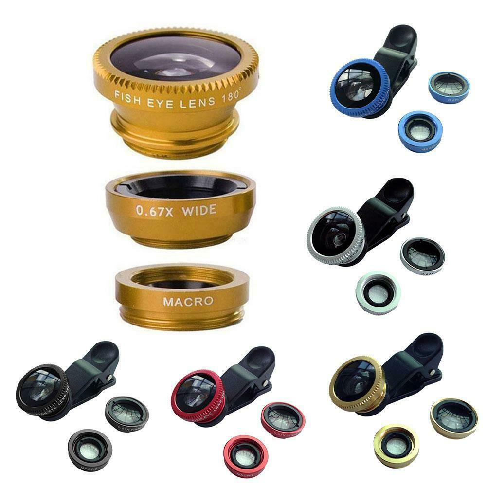 Ống Kính Fisheye Góc Rộng 3 Trong 1 Cho Điện Thoại