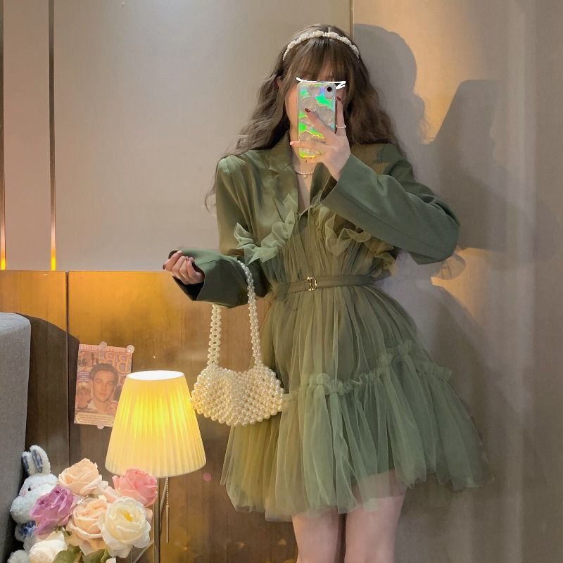 Áo Khoác Vest Tay Dài Phong Cách Hàn Quốc Thời Trang Mùa Xuân Mới 2022