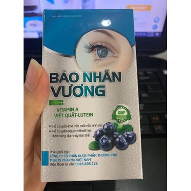 Bảo Nhãn Vương - Hỗ trợ giảm khô mắt, mỏi mắt, thoái hóa điểm vàng, giúp sáng mắt (30 viên)