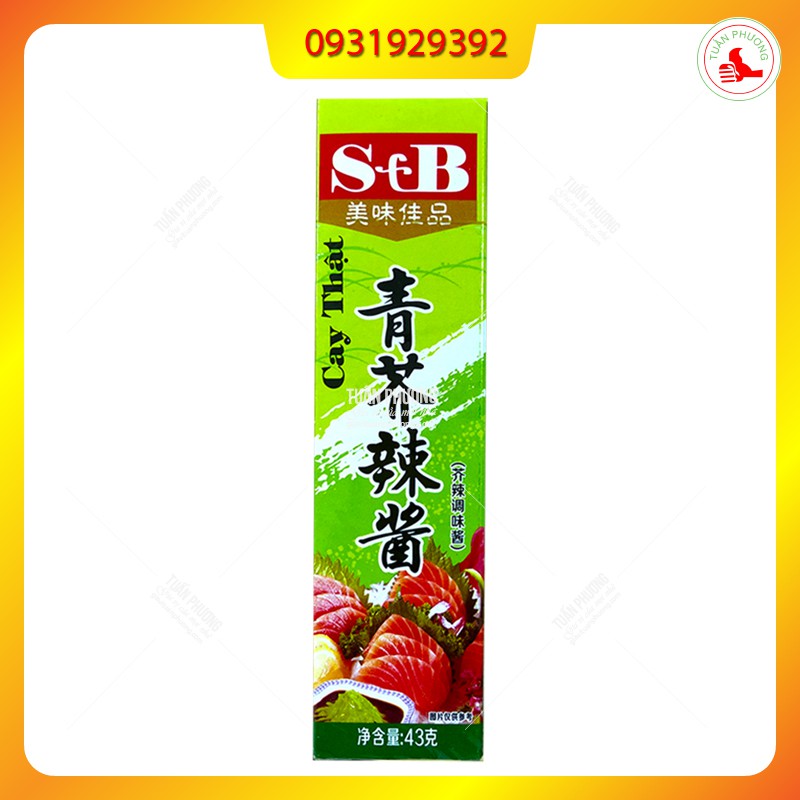 Mù tạt Wasabi SB Xanh 43g ( Tuýp )