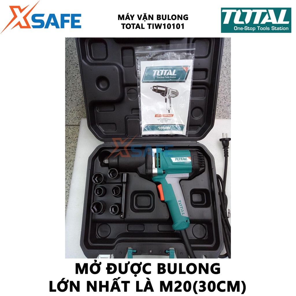 Máy siết bulong TOTAL TIW10101 1050W, tốc độ không tải 2300rpm, mô men quay 50n/m - xsafe