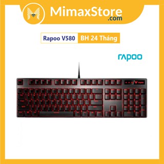 Bàn Phím Có Dây Rapoo V580 Red Backlit Blue Switch | Hàng Chính Hãng | Bảo Hành 24 Tháng