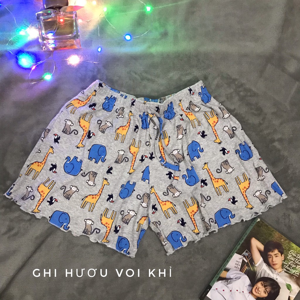 [𝐒𝐀𝐋𝐄 𝐒𝐇𝐎𝐂𝐊] QUẦN ĐÙI THÁI LAN NHÚN VIỀN CUTE - QUẦN ĐÙI NGỦ nữ vải Cotton Thái mềm mát free size 40-65kg