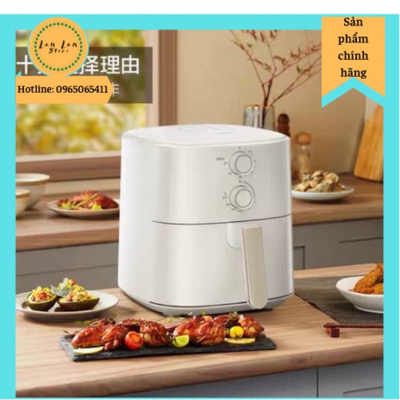 Nồi chiên không dầu Midea 5L màu trắng siêu đẹp, chính hãng, bảo hành 12 tháng