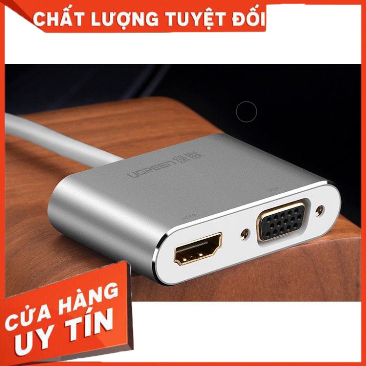 Bộ chuyển đổi Mini Displayport sang HDMI và VGA UGreen 20421 (Cáp Mini DisplayPort To HDMI + VGA) - Hàng Chính Hãng