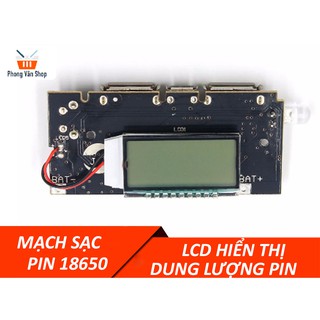 Mạch sạc pin dự phòng 18650 có màn hình LCD hiển thị dung lượng pin