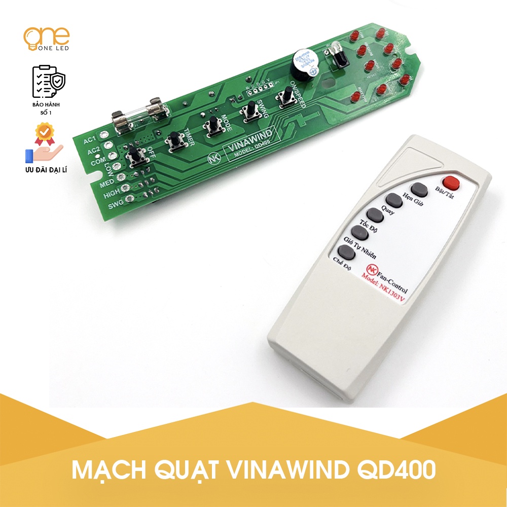 Mạch điều khiển quạt từ xa QD400 VINAWIND - Bo mạch quạt VINAWIND