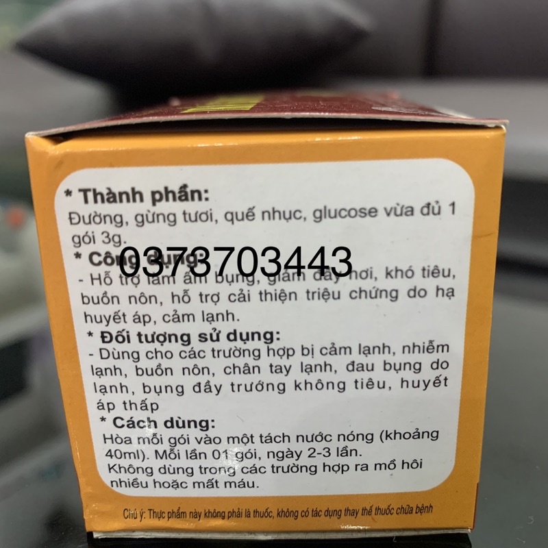 TRÀ GỪNG - làm ấm bụng, giảm đầy hơi, khó tiêu, buồn nôn