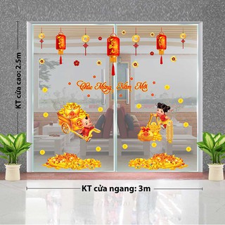 Decal trang trí tết 2021 combo số 44